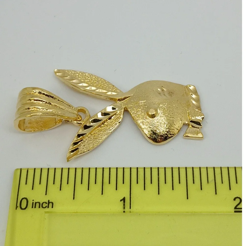 Karatbond Vintage Playboy Bunny Pendant Gold Diamond Cut Y2K NOS Made in USA